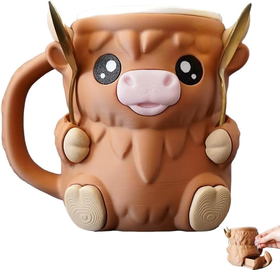 Highland Cow Ice Cream Pint Holder