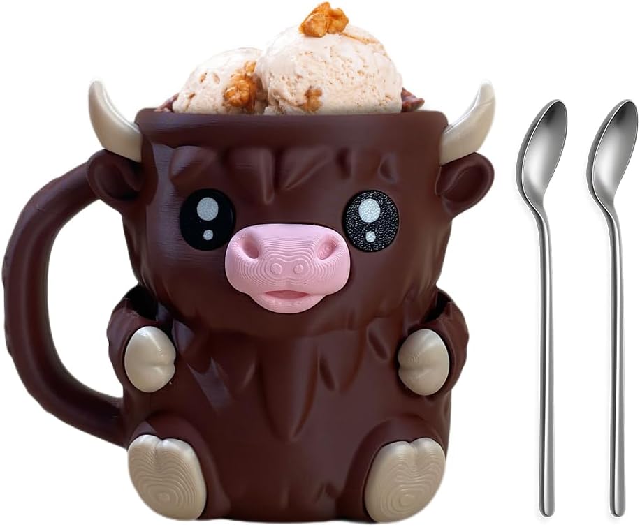 Highland Cow Ice Cream Pint Holder