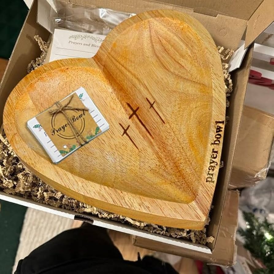 🔥Handmade Prayer Bowl,  Dough Bowl , Cross religious gifts - 100% Made in USA