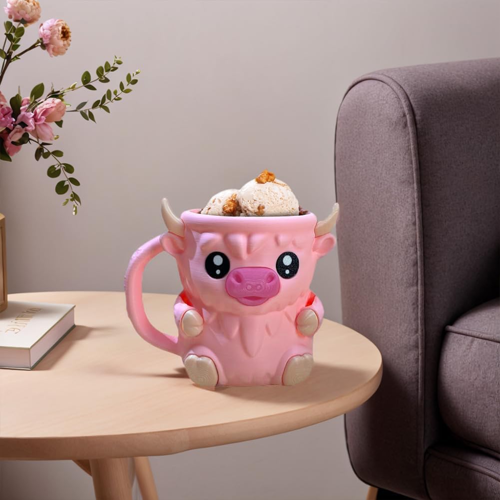 Highland Cow Ice Cream Pint Holder