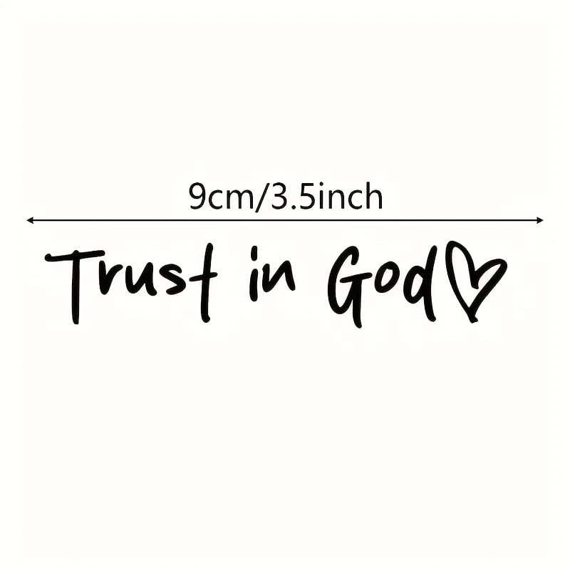 Trust in God Car Rearview Mirror Sticker, Ideal Christian Gift🎁