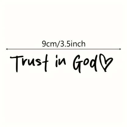 Trust in God Car Rearview Mirror Sticker, Ideal Christian Gift🎁
