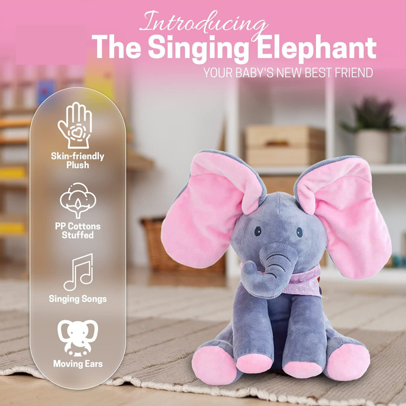 (🌲Early Christmas Sale - 49% OFF) Peek-a-boo Musical Elephant