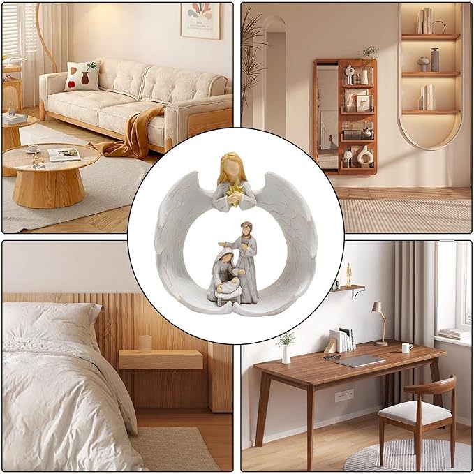 Angel Holy Family Figurine