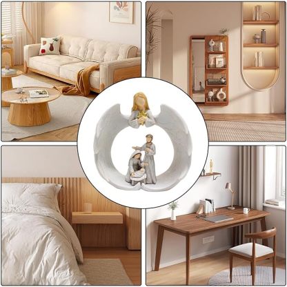 Angel Holy Family Figurine