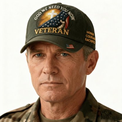 🔥 LAST DAY 49% OFF! ✝️ Faith & Honor Hand-Embroidered Christian Cap