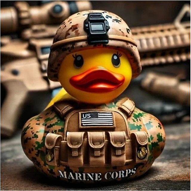 Hand-painted Veteran Tribute Duck - 100% Made in the USA