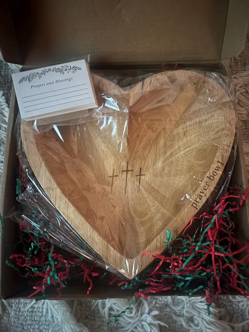 🔥Handmade Prayer Bowl,  Dough Bowl , Cross religious gifts - 100% Made in USA