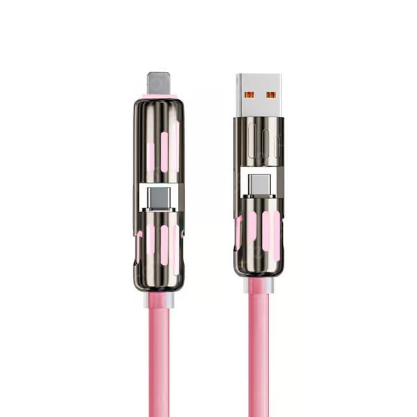 ⏰4-in-1 USB charging cable, fast charging, MAX. 60 W