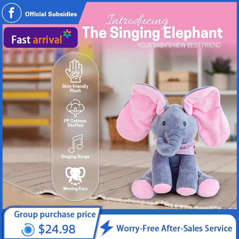 (🌲Early Christmas Sale - 49% OFF) Peek-a-boo Musical Elephant