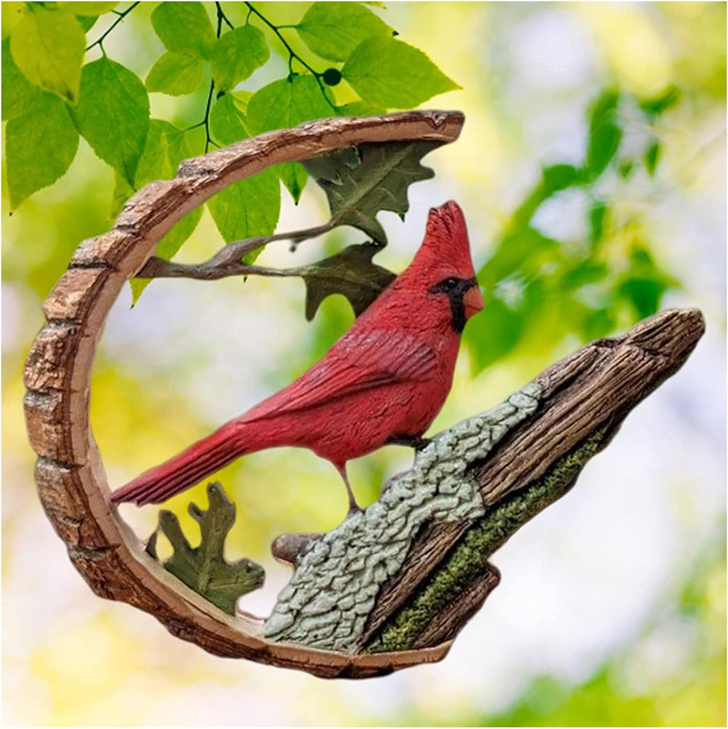 Handmade Cardinal Bird Carving Statue