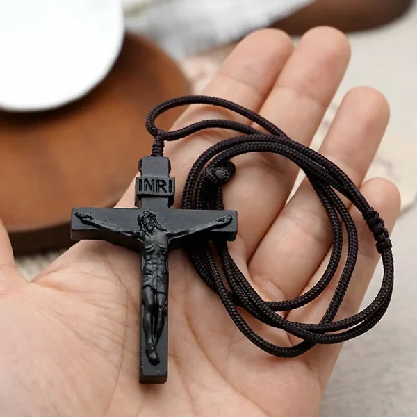 ✝️100% Handmade Jesus Cross Wooden Necklace