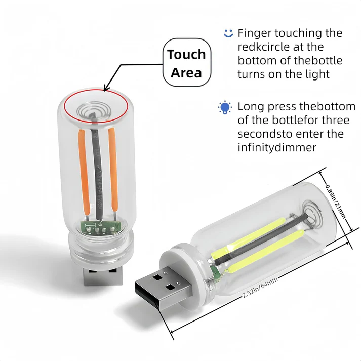 Innovative Car USB Mood Light (Touch Control)