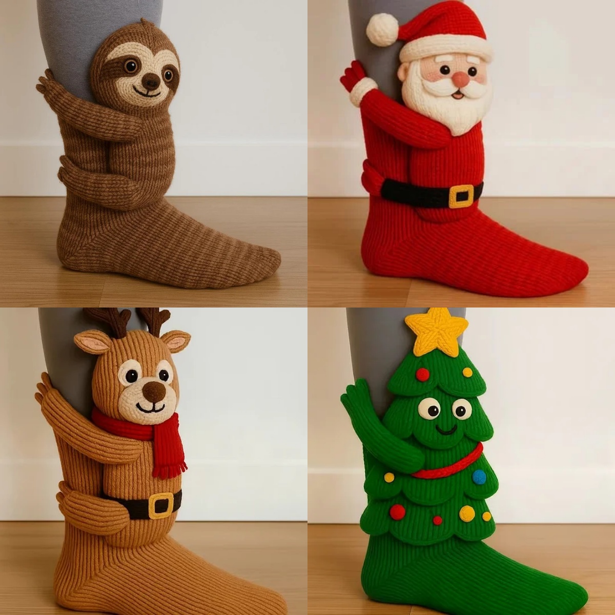 🔥HOT SALE🦥3D Animal Socks Christmas Edition🧦