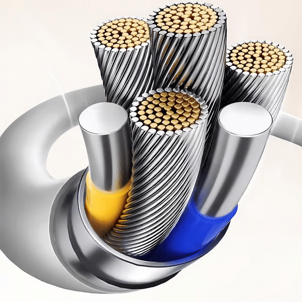 ⏰4-in-1 USB charging cable, fast charging, MAX. 60 W