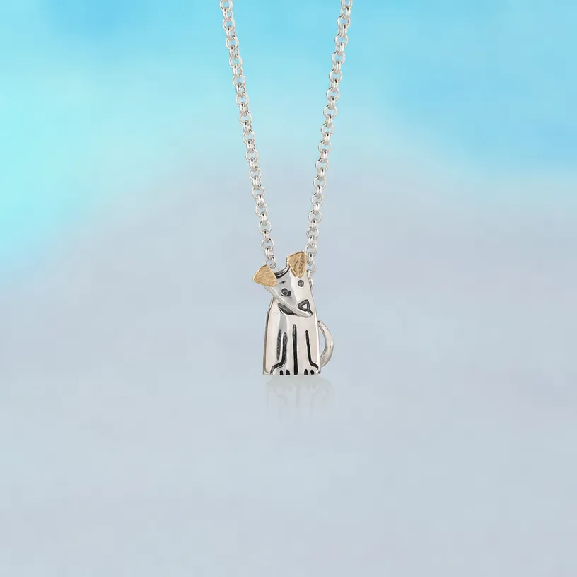 Good Listener Loyal Companion Sterling Silver Dog Pendant Necklace