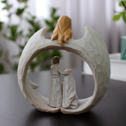 Angel Holy Family Figurine
