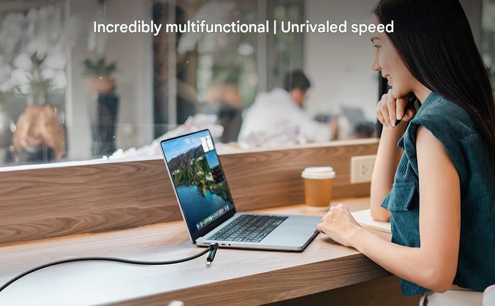 ⏰4-in-1 USB charging cable, fast charging, MAX. 60 W