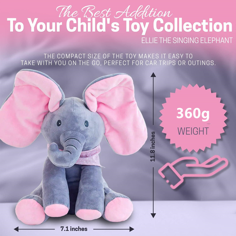 (🌲Early Christmas Sale - 49% OFF) Peek-a-boo Musical Elephant