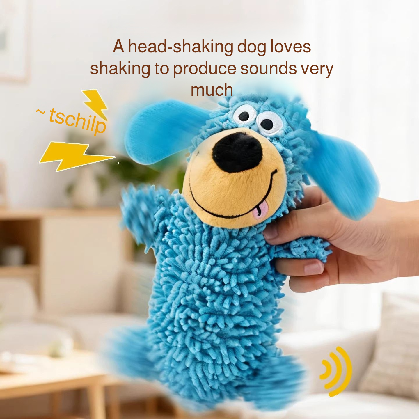 Interactive Dog Mop Toy | Squeaky Chew Toy for Teeth Cleaning & Fun