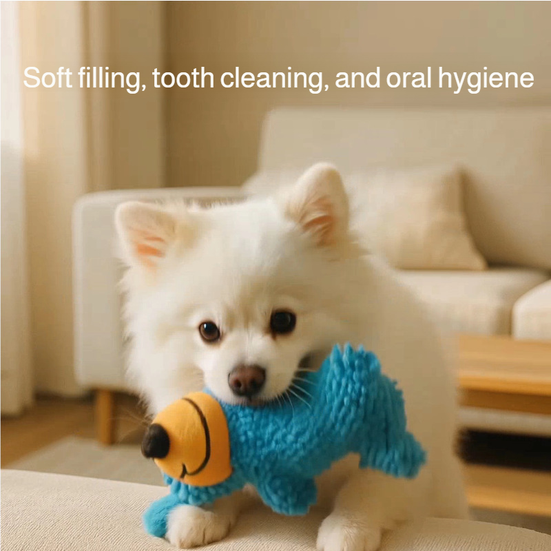 Interactive Dog Mop Toy | Squeaky Chew Toy for Teeth Cleaning & Fun