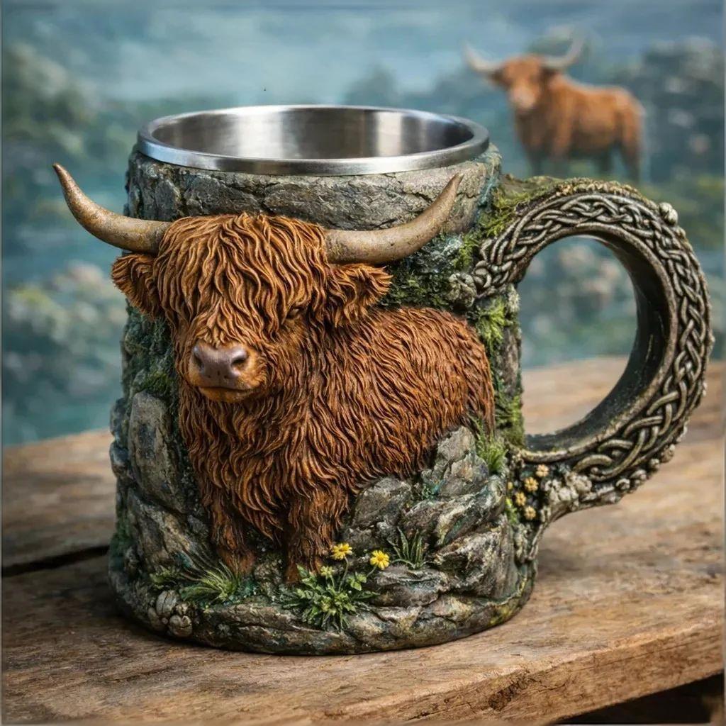 🐂🍃 3D Animal Sculpted Resin Mug💋
