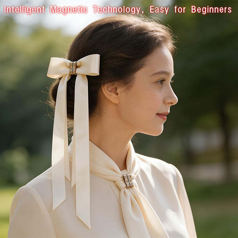 Magnetic Bow Clip, Magnetic Hair Clips For Women Girls, Strong Hold Magnetics Claw Clips, Seamless 2-in-1 Design