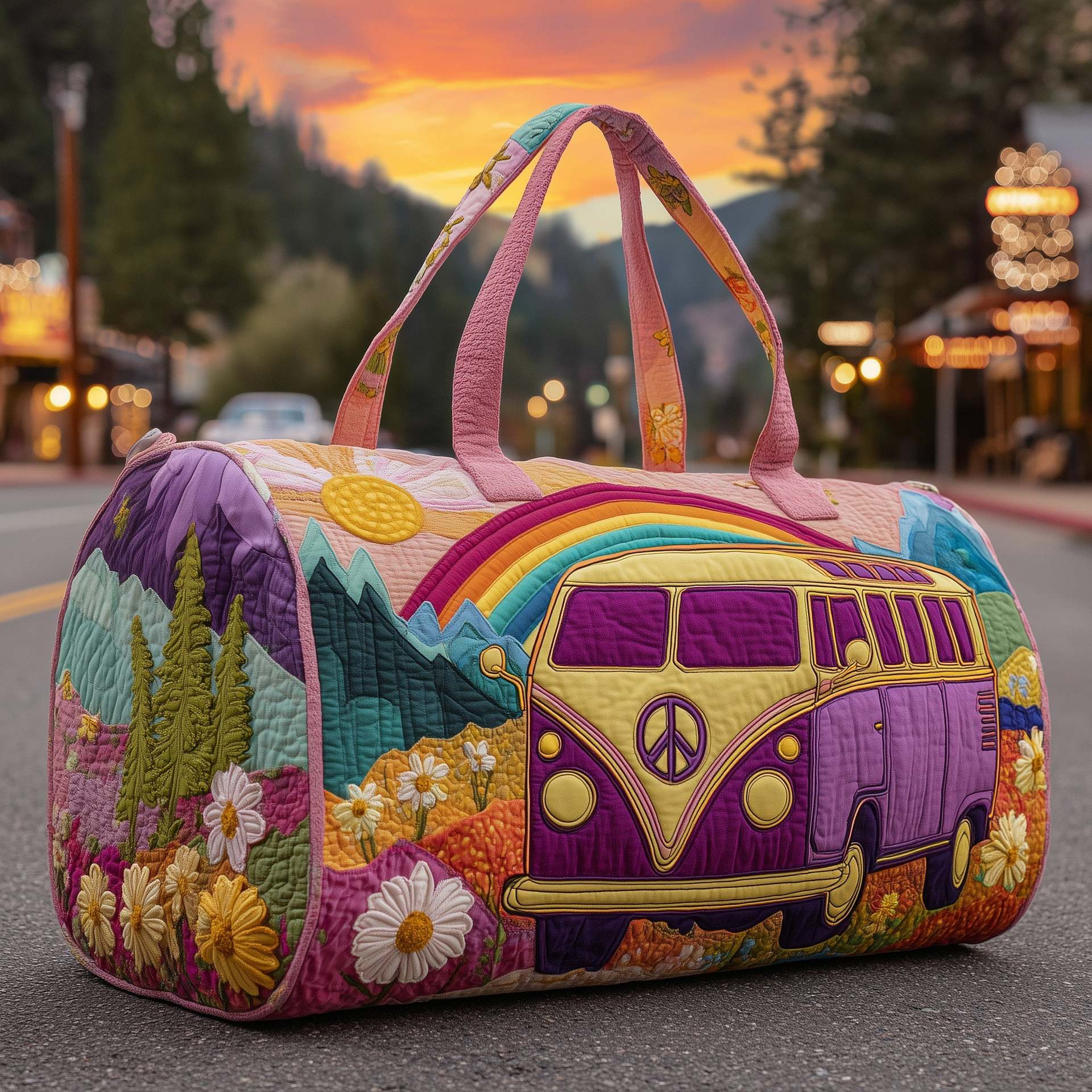 ✨Hippie Van Quilted Duffle Bag
