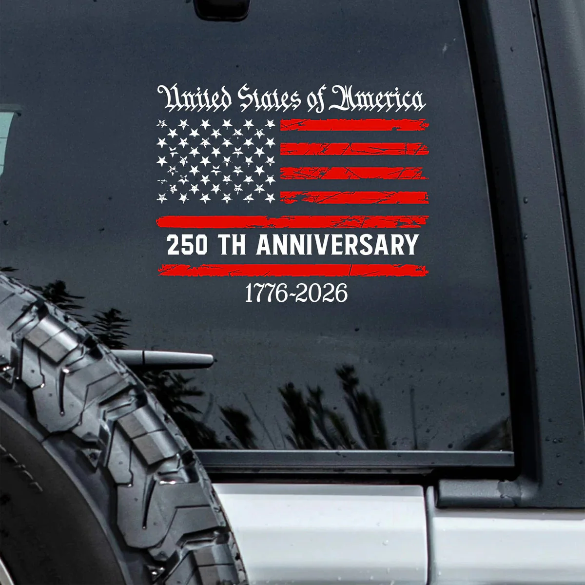USA Eagles 250th Anniversary Semiquincentennial 1776-2026 Car Window Decal Sticker
