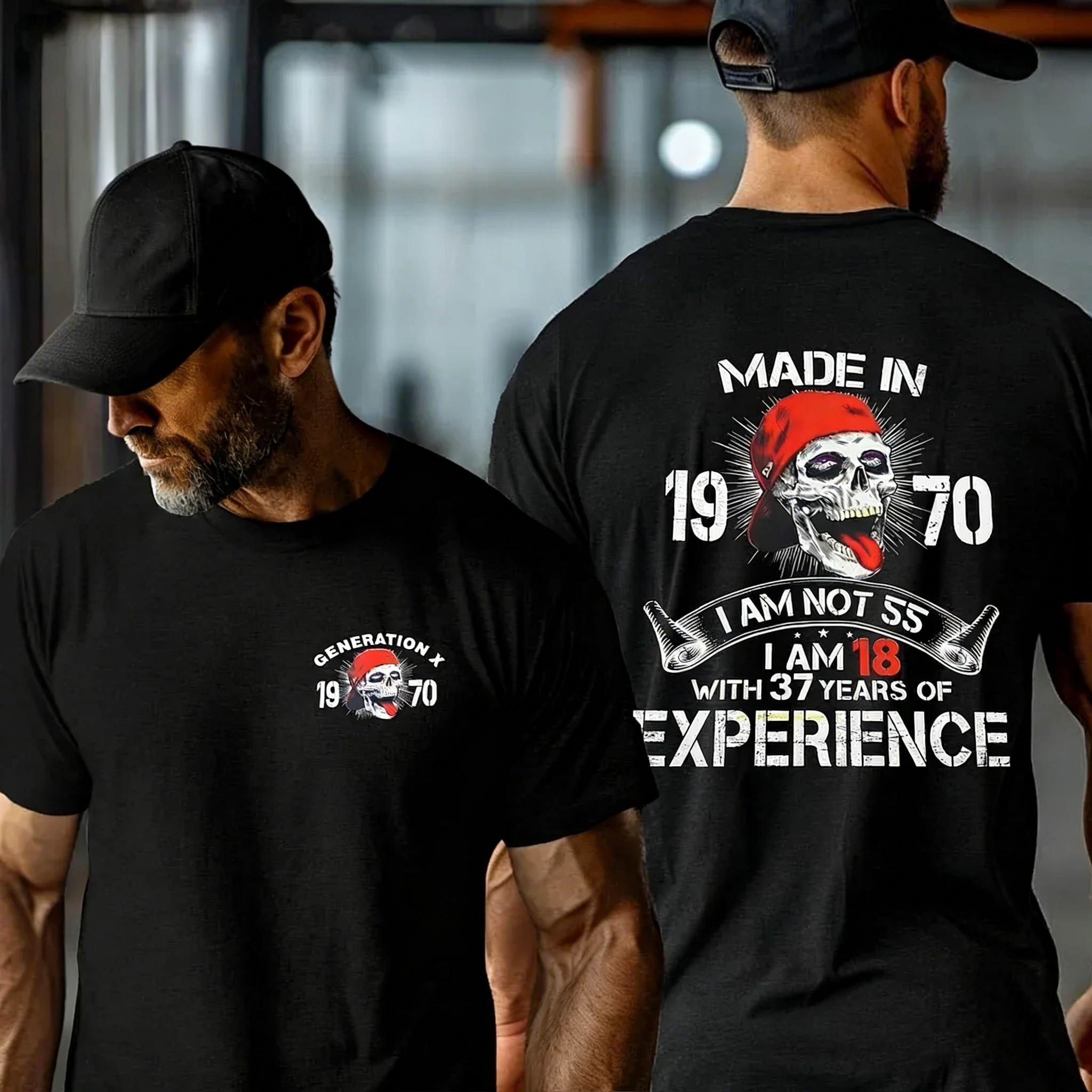 Custom Made In 19xx Skull T-shirt