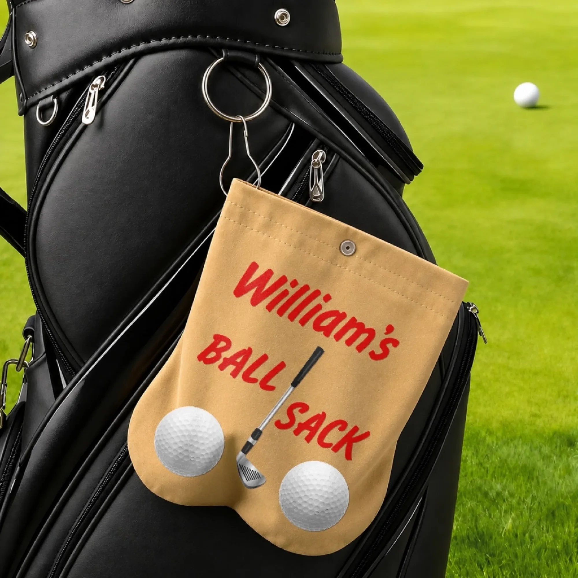 Custom Golf Ball Bag Sack - Personalized Birthday Gifts For Golf Lovers, Sports Fans, Sports Lovers - King Of The Golf Course