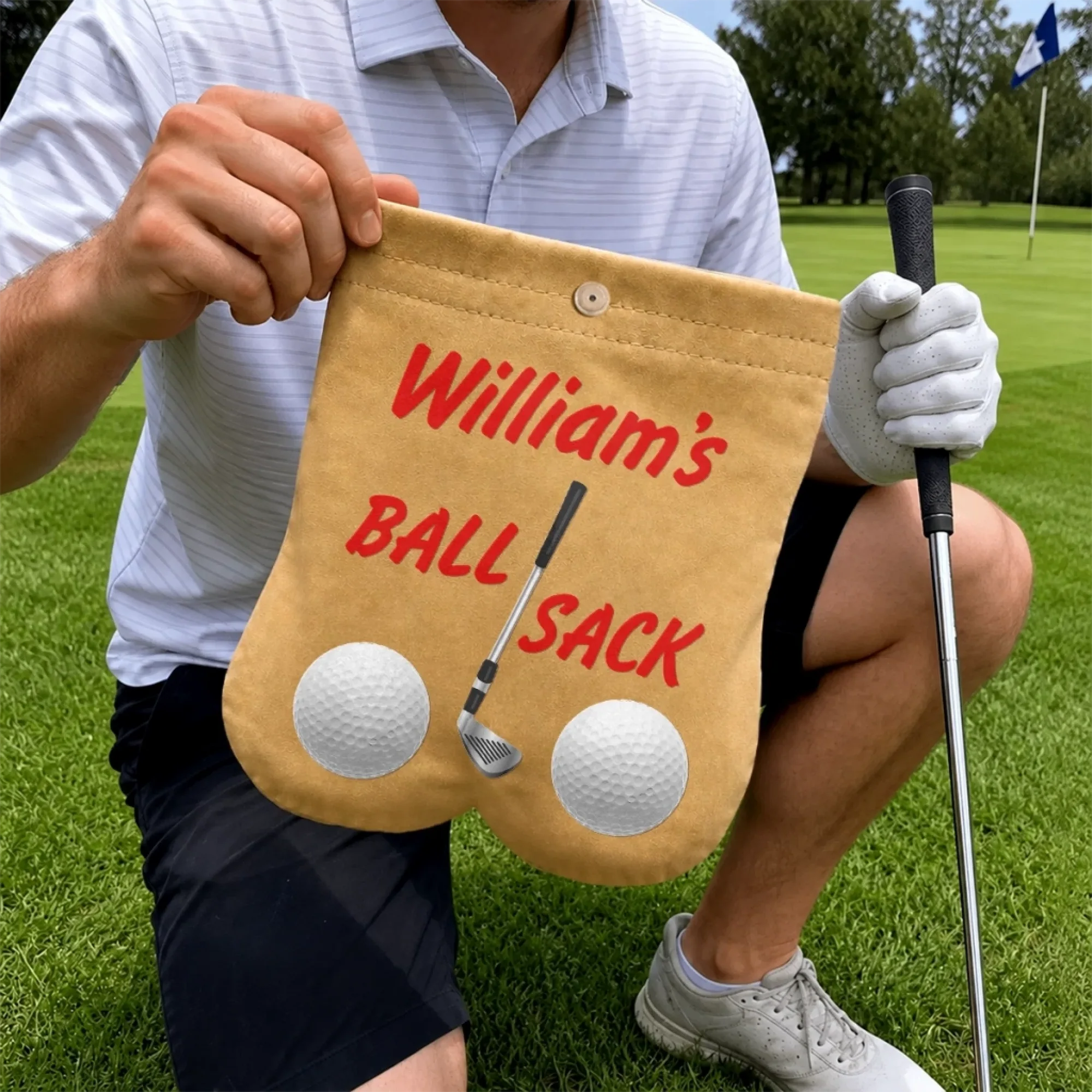 Custom Golf Ball Bag Sack - Personalized Birthday Gifts For Golf Lovers, Sports Fans, Sports Lovers - King Of The Golf Course