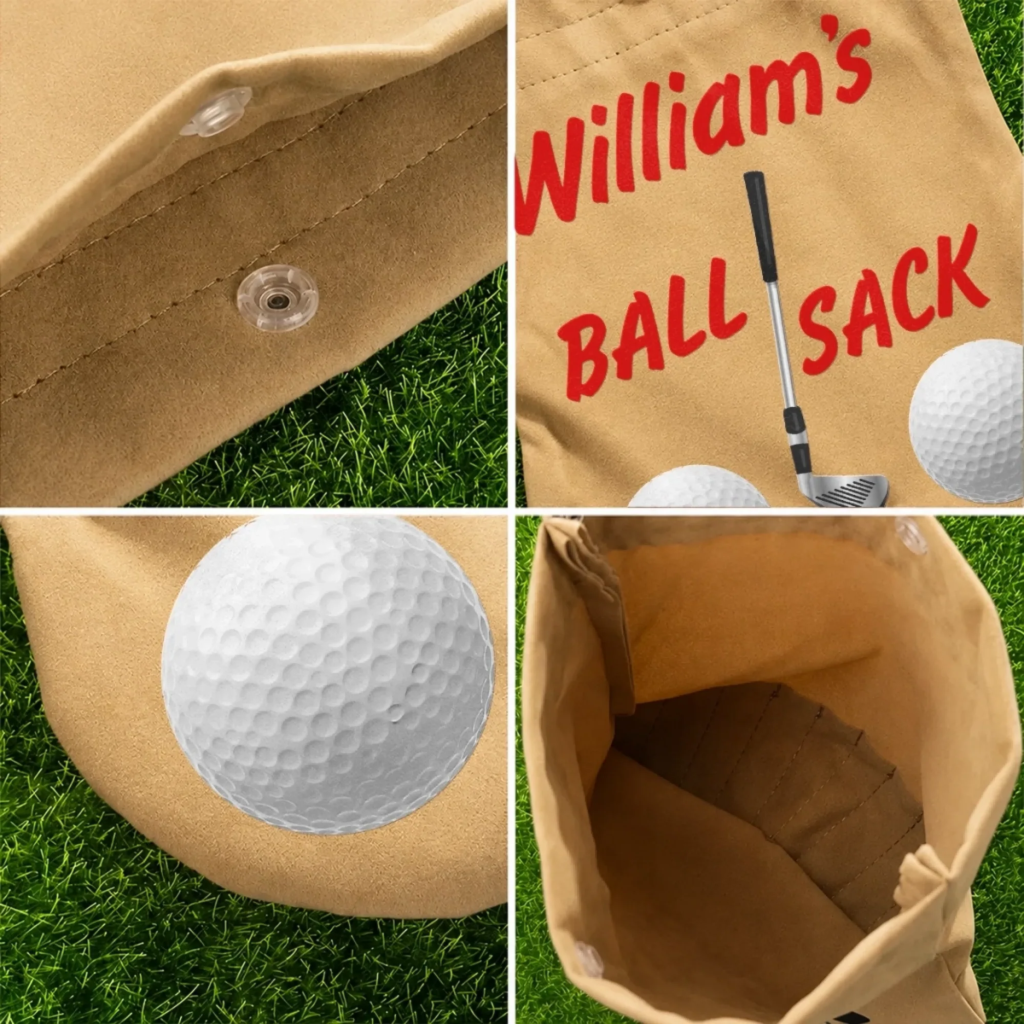 Custom Golf Ball Bag Sack - Personalized Birthday Gifts For Golf Lovers, Sports Fans, Sports Lovers - King Of The Golf Course