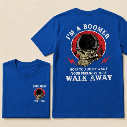BOOMER/GEN X Skull T-shirt, Unisex, Custom Year Of Birth T-shirt, I'm A Boomer/Gen Xer, Walk Away T-shirt