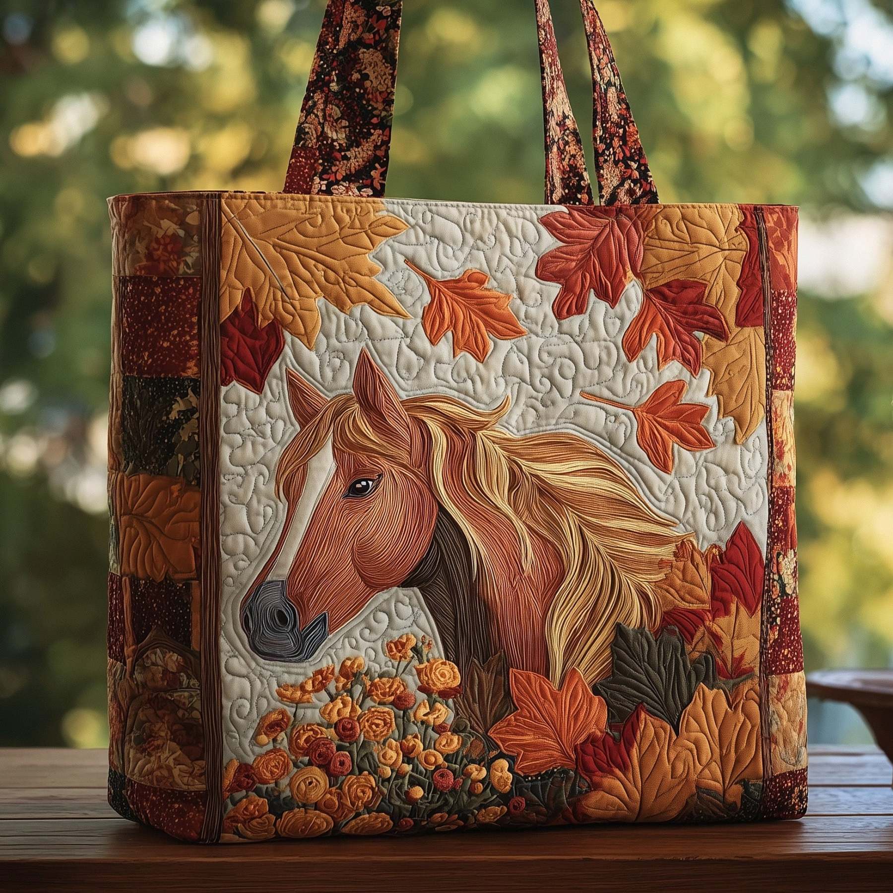 Hippie Quilted Tote Bag