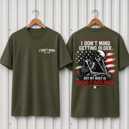 I Don't Mind Getting Older Custom Year Skull T-Shirt