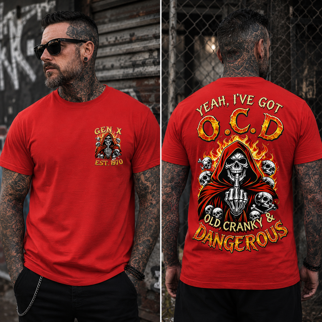 Yeah I've Got O.C.D Old Cranky & Dangerous Custom Year T-shirt