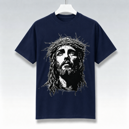 Jesus Crown of Thorns 100% Cotton T-Shirt
