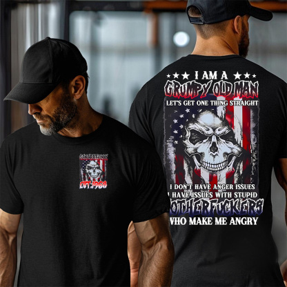 "I AM GRUMPY OLD MAN LET'S GET ONE THING STRAIGHT " shirt. Customize Gen X Shirt.