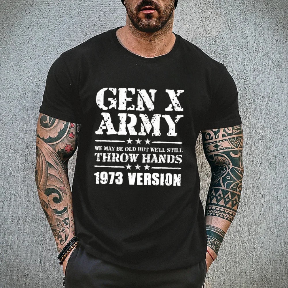 Personalization GEN X ARMY Shirt  Custom Year Tshirt