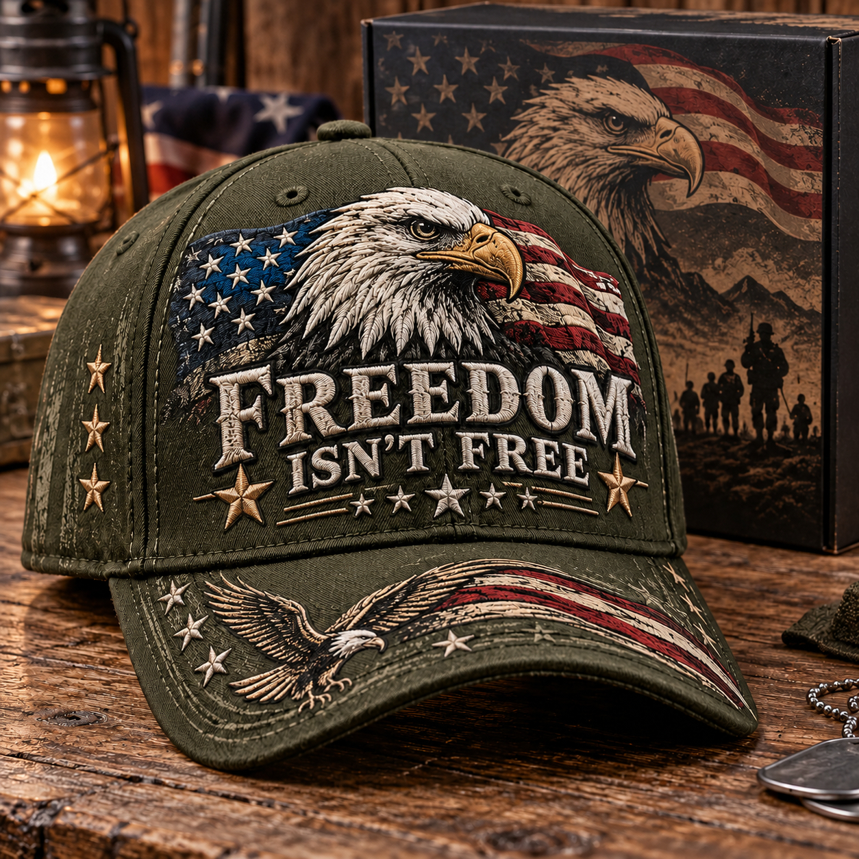 🦅Freedom Isn't Free Patriotic Eagle Baseball Cap