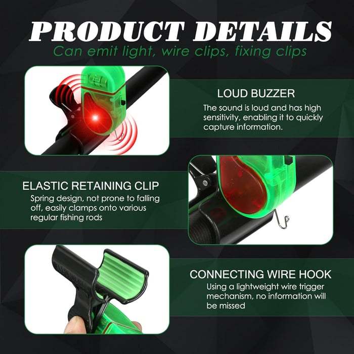 Last Day 50% OFF🔥Fishing Bite Alarm with LED Light🎣
