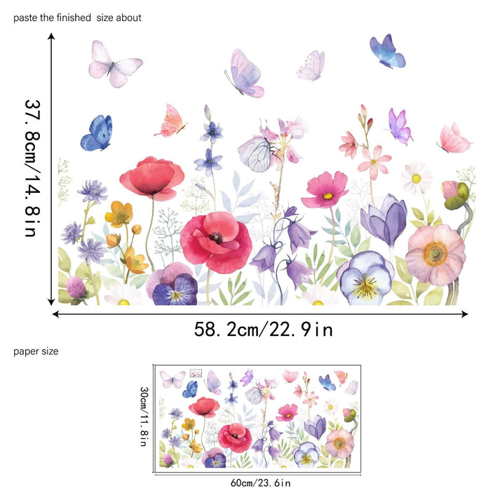 ✨LAST DAY: 49% OFF! - 💐Colorful Floral Bouquet Window Sticker🖼️(Cut to size freely)