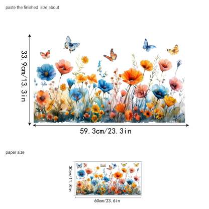 ✨LAST DAY: 49% OFF! - 💐Colorful Floral Bouquet Window Sticker🖼️(Cut to size freely)