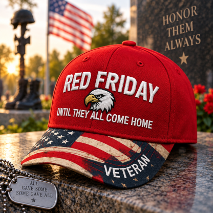 US Red Friday Printed Casual Hat