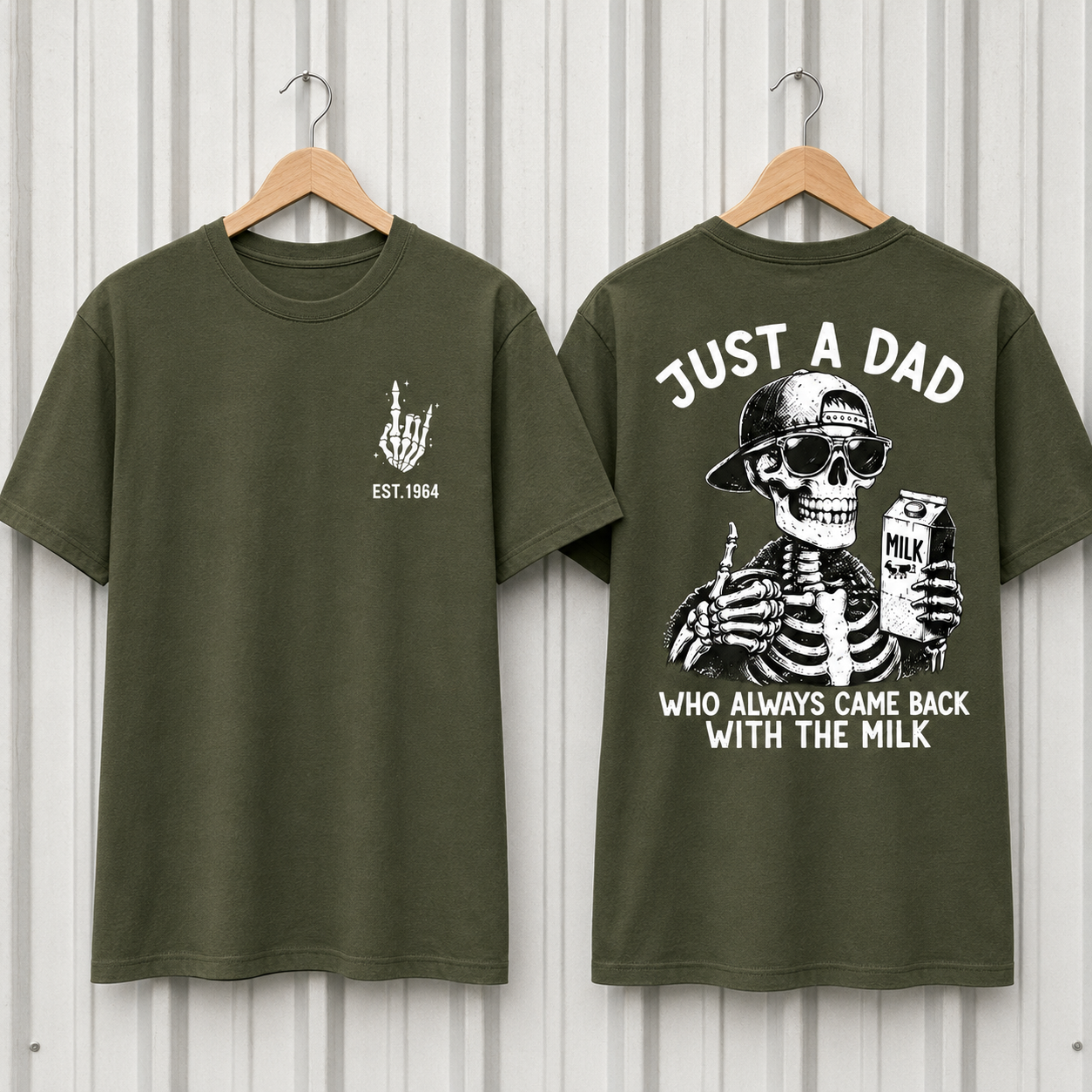 Just A Dad Who Always Came Back With The Milk Custom Year T-shirt