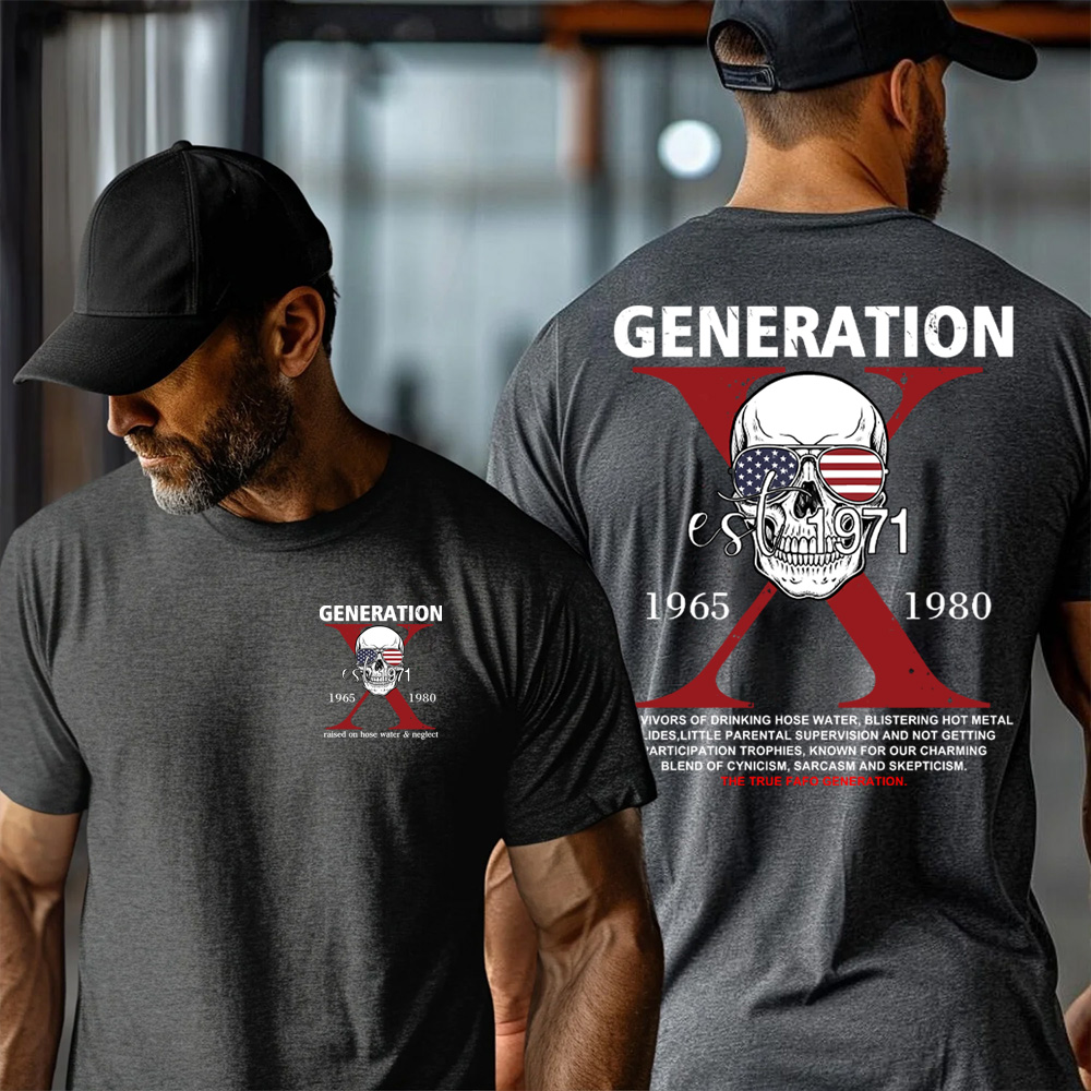 Generation X Skull USA Flag T-Shirt | The True FAFO Generation