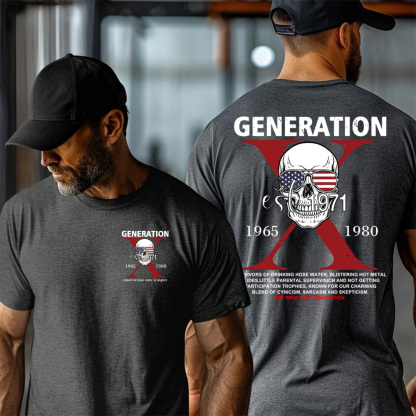 Generation X Skull USA Flag T-Shirt | The True FAFO Generation