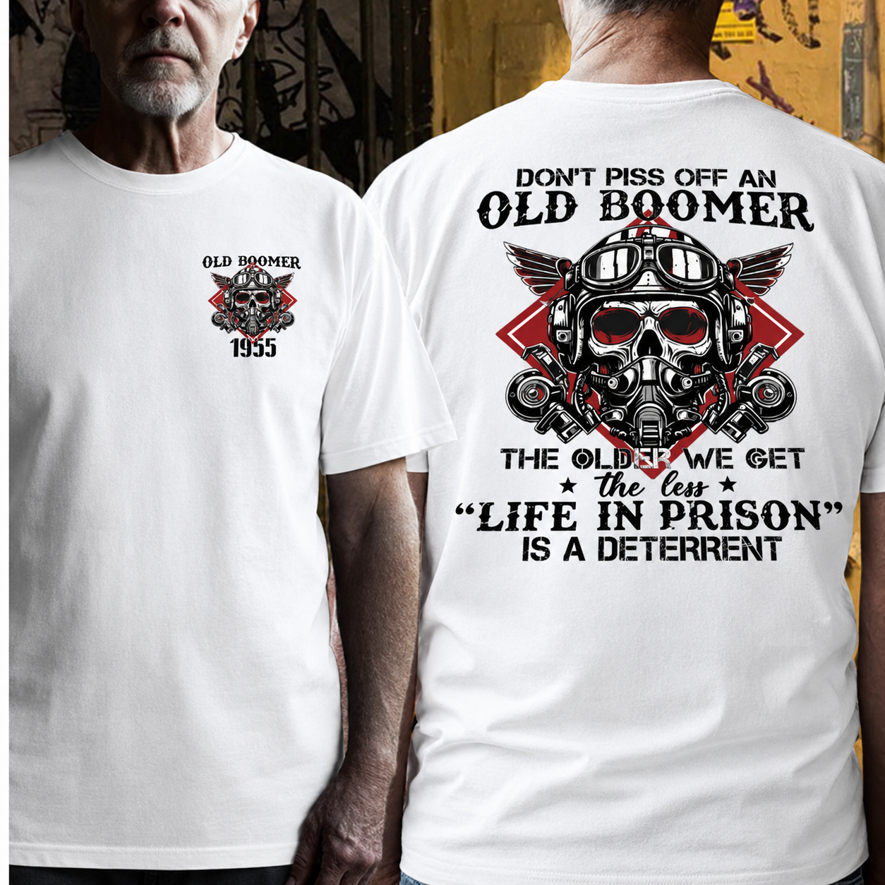 "Old Boomer" Custom Birth Year Tee - The Ultimate Statement of Badassery