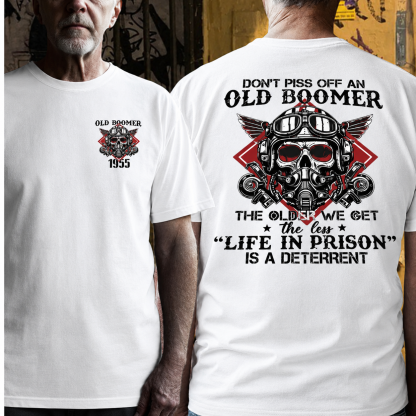 "Old Boomer" Custom Birth Year Tee - The Ultimate Statement of Badassery